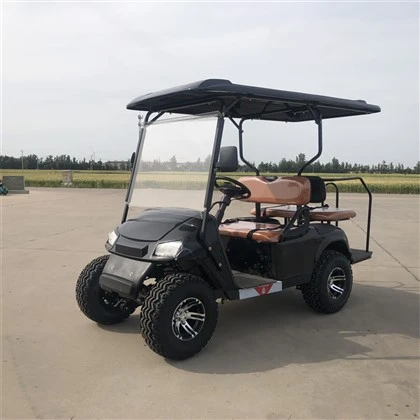 Sort elektrisk golfvogn